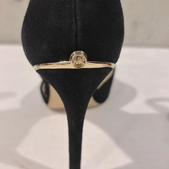 Michael Michael Kors Black Suede Georgia Ankle Strap Almond-Toe Pump - Size 9.5 - Picture 7 of 10
